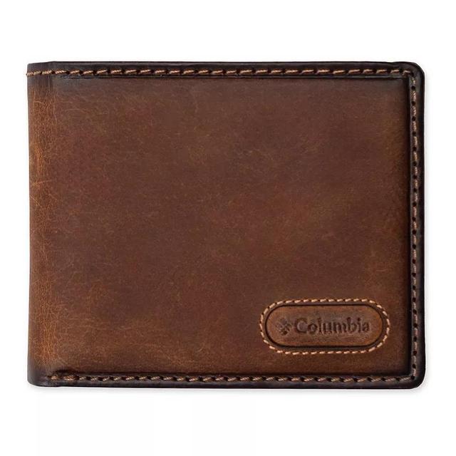 Mens Columbia RFID-Blocking Extra Capacity Leather Bifold Wallet Product Image