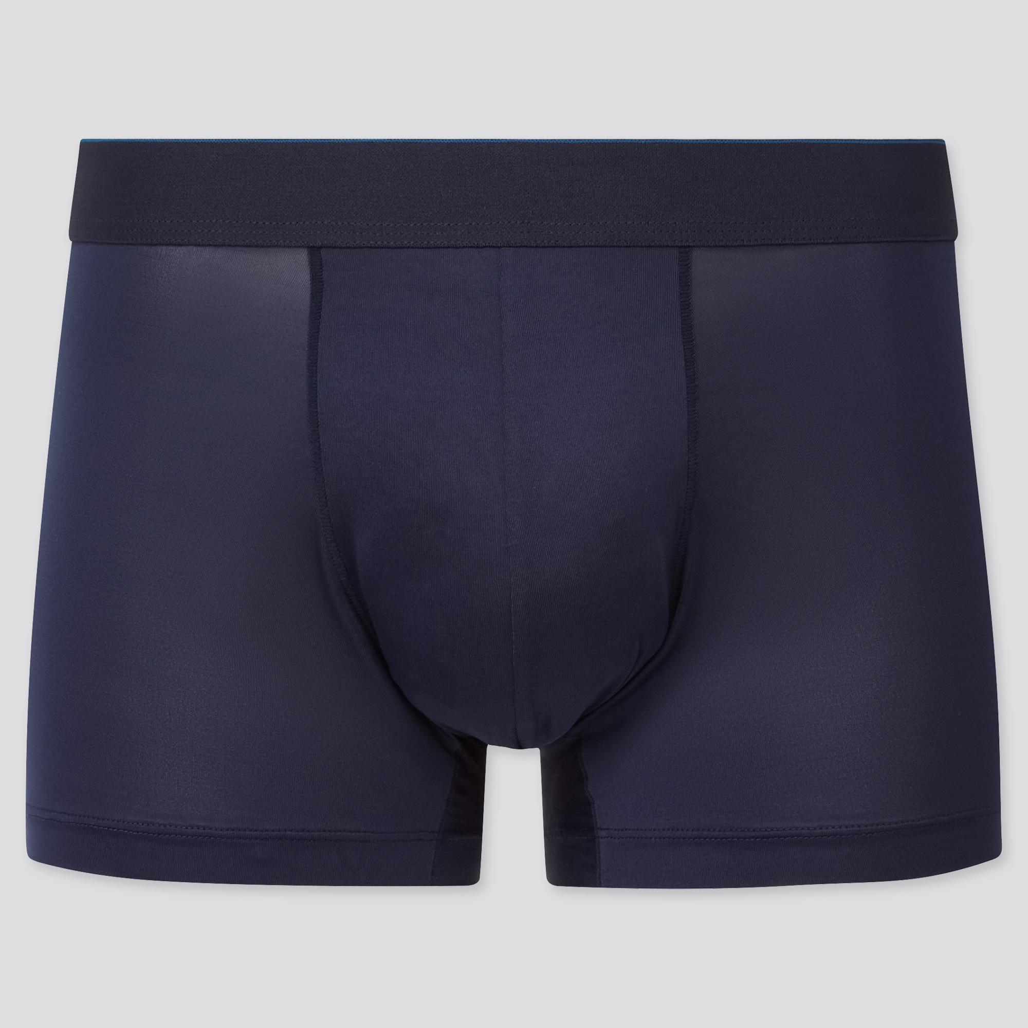 Mens Airism Low-Rise Boxer Briefs with Odor Control Navy 2XL UNIQLO US Product Image