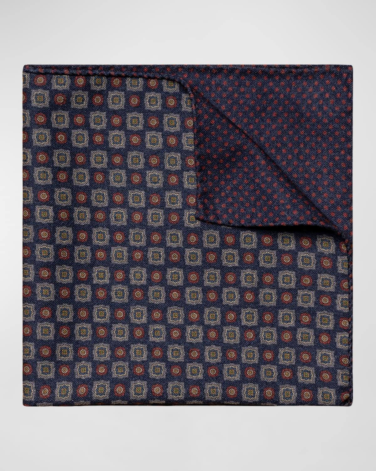 Mens Two-Side Wool Flannel Pocket Square Product Image