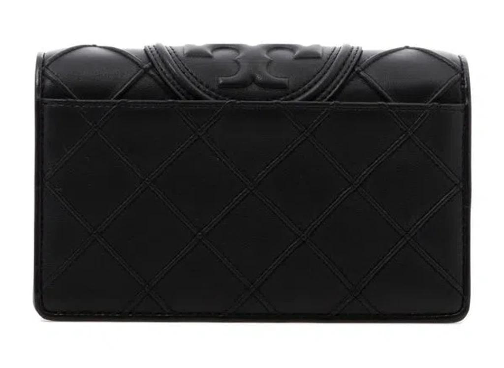 TORY BURCH Soft Black Quilted Chain Wallet Handbag Product Image