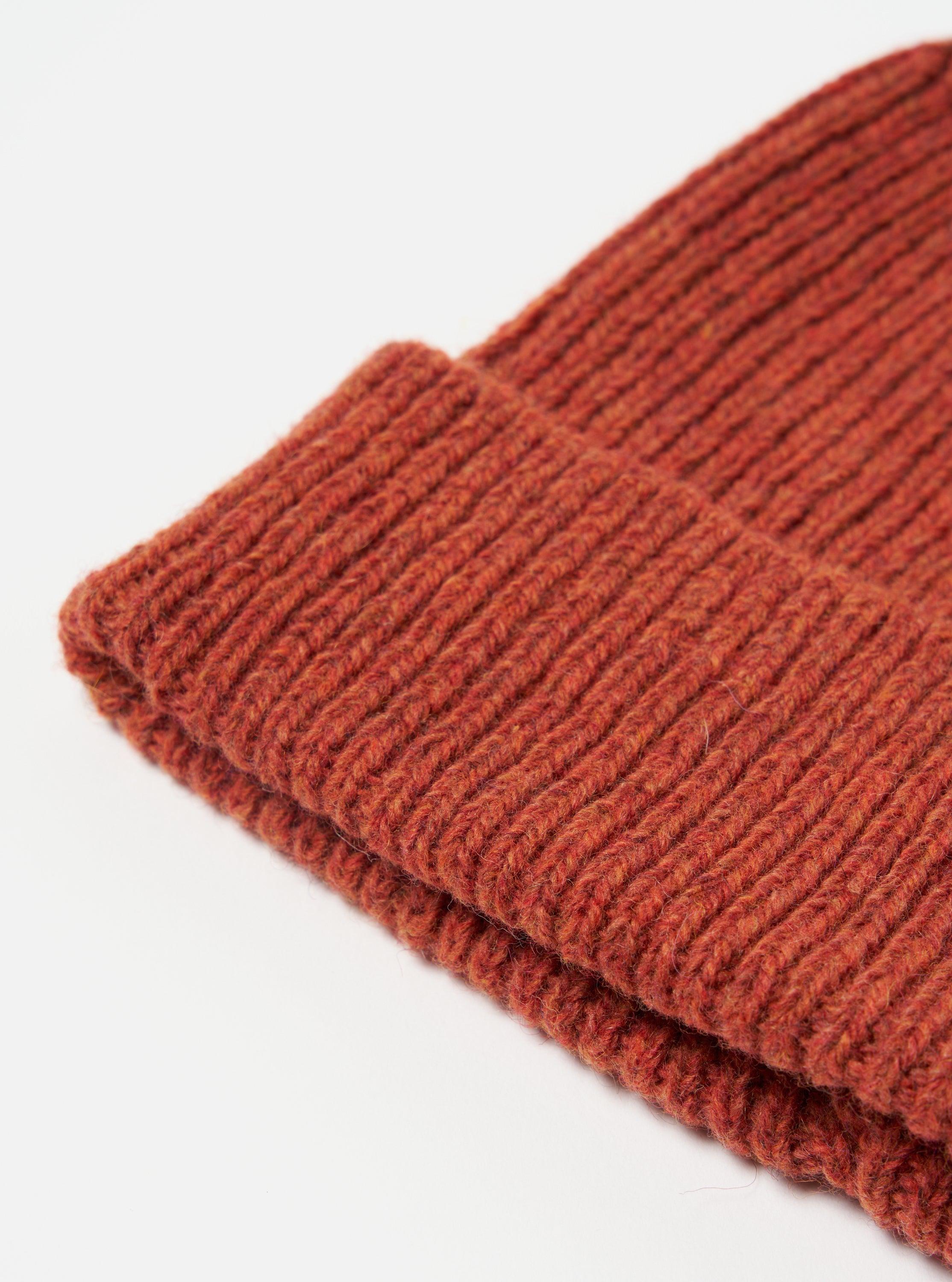 Universal Works Watch Cap in Orange Eco Wool Product Image