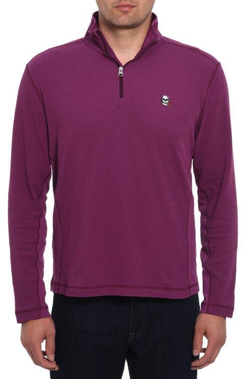 Robert Graham Polaris Embroidered Skull Quarter Zip Pullover Product Image