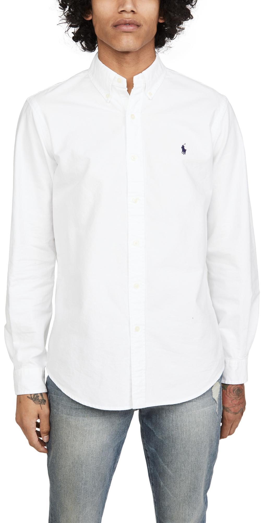 Mens Garment-Dyed Classic-Fit Oxford Shirt Product Image