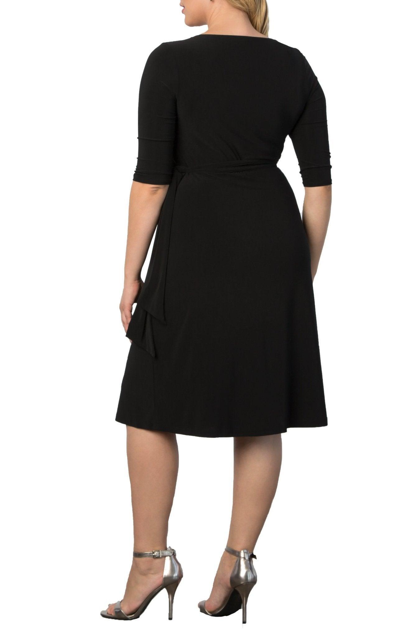 Sweetheart Knit Wrap Dress - Plus Product Image