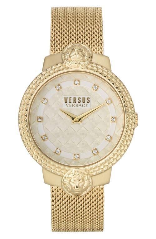 Versus Versace Womens Mouffetard Two Hand Gold-Tone Stainless Steel Watch 38mm - Gold Product Image