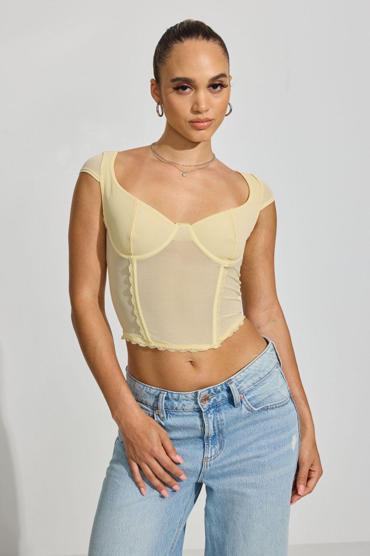 Milan Mesh Tie Back Bustier Product Image