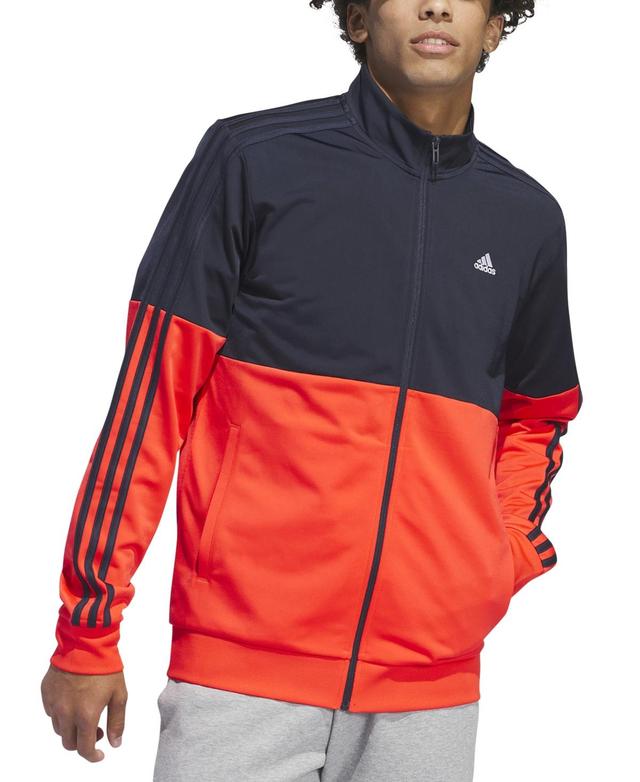 adidas Mens Essentials Colorblocked Tricot Track Jacket - Legendary Ink Product Image