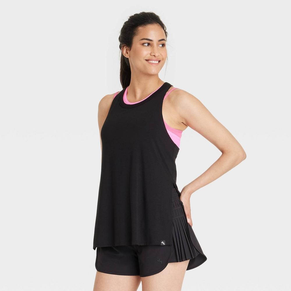 Womens Twist Back Leggings Friendly Tank Top - JoyLab Black M Product Image