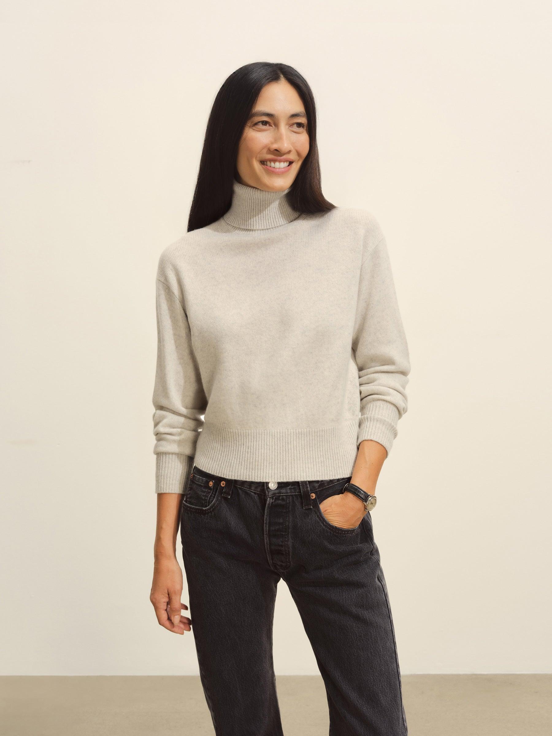 Steel Heather Idyllwild Cashmere Turtleneck Product Image