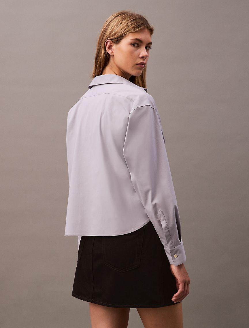 Cotton Poplin Boxy Button-Down Shirt Product Image