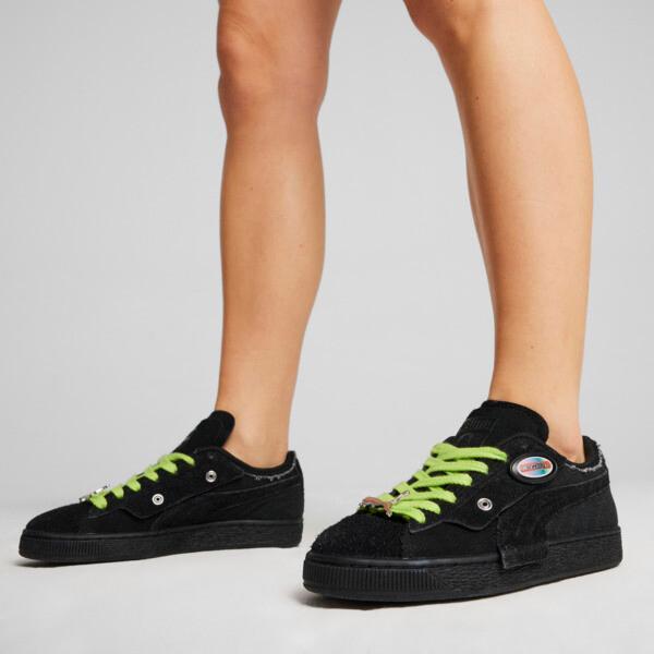 PUMA x X-GIRL Suede Women's Sneakers in Black/Ravish Product Image