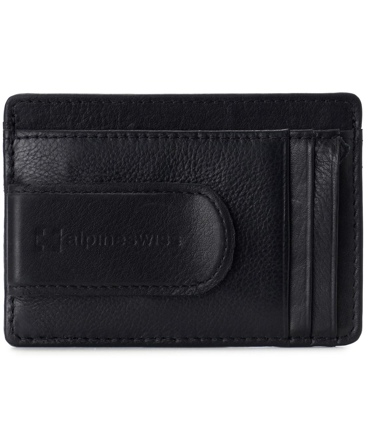 Alpine Swiss Mens Rfid Money Clip Leather Minimalist Wallet Card Case Id Window Product Image