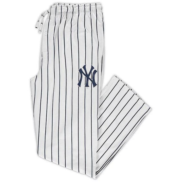 Mens Concepts Sport /Navy New York Yankees Big & Tall Pinstripe Sleep Pants Product Image