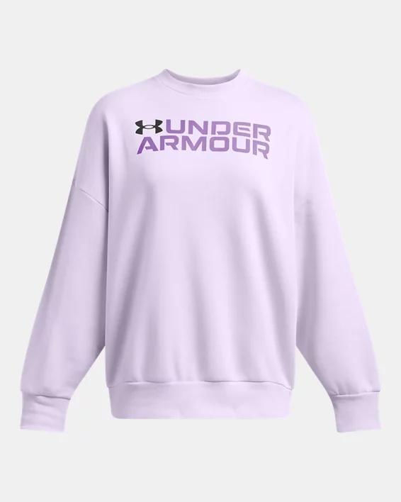 Women's UA Rival Fleece Wordmark Oversized Crew Product Image