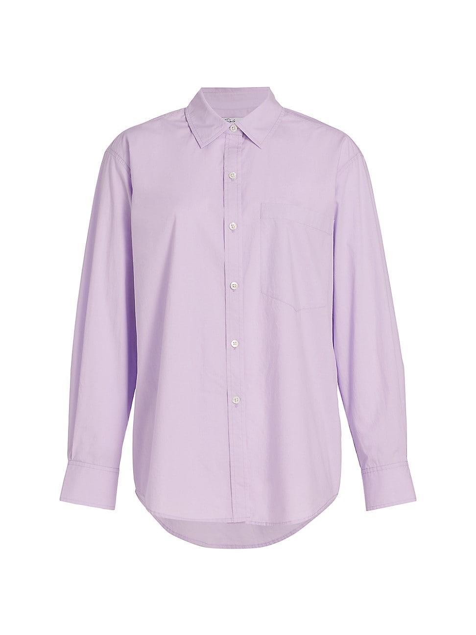 Womens Arlo Cotton Poplin Button-Front Shirt product image