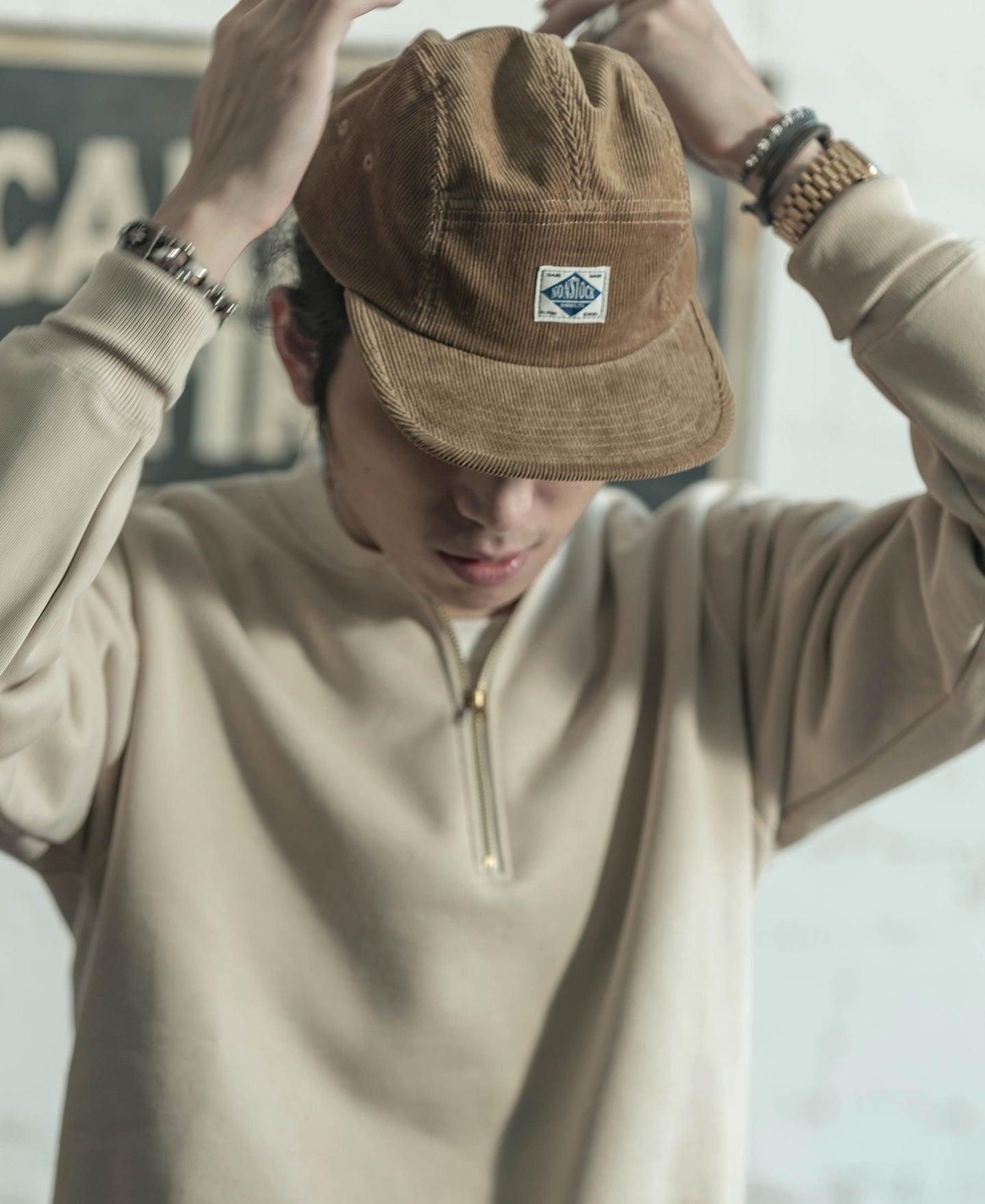 12.5 oz Corduroy 5 Panel Cap - Khaki Product Image