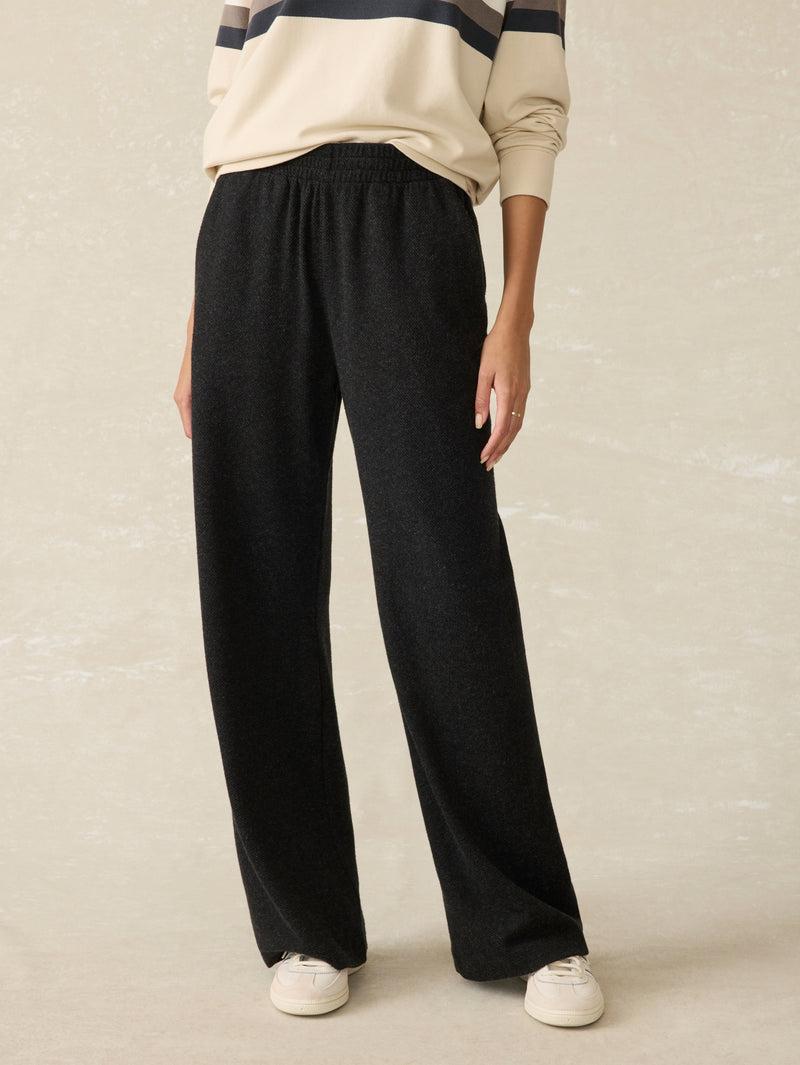 Legend™ Lounge Wide Leg Pant - Heathered Black Twill product image