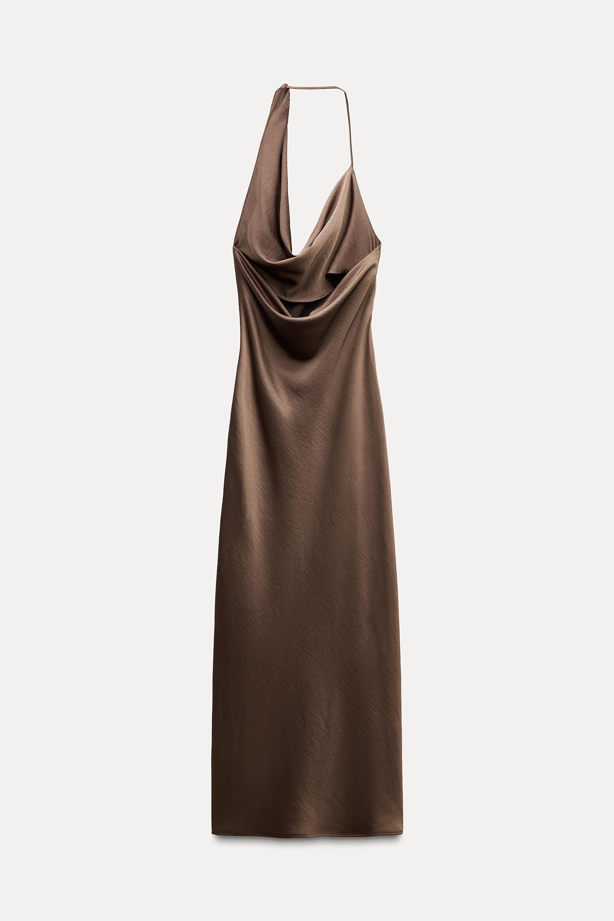 SATIN EFFECT MIDI DRESS Product Image