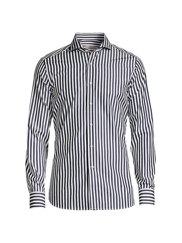 Mens Stripe Cotton Shirt Product Image