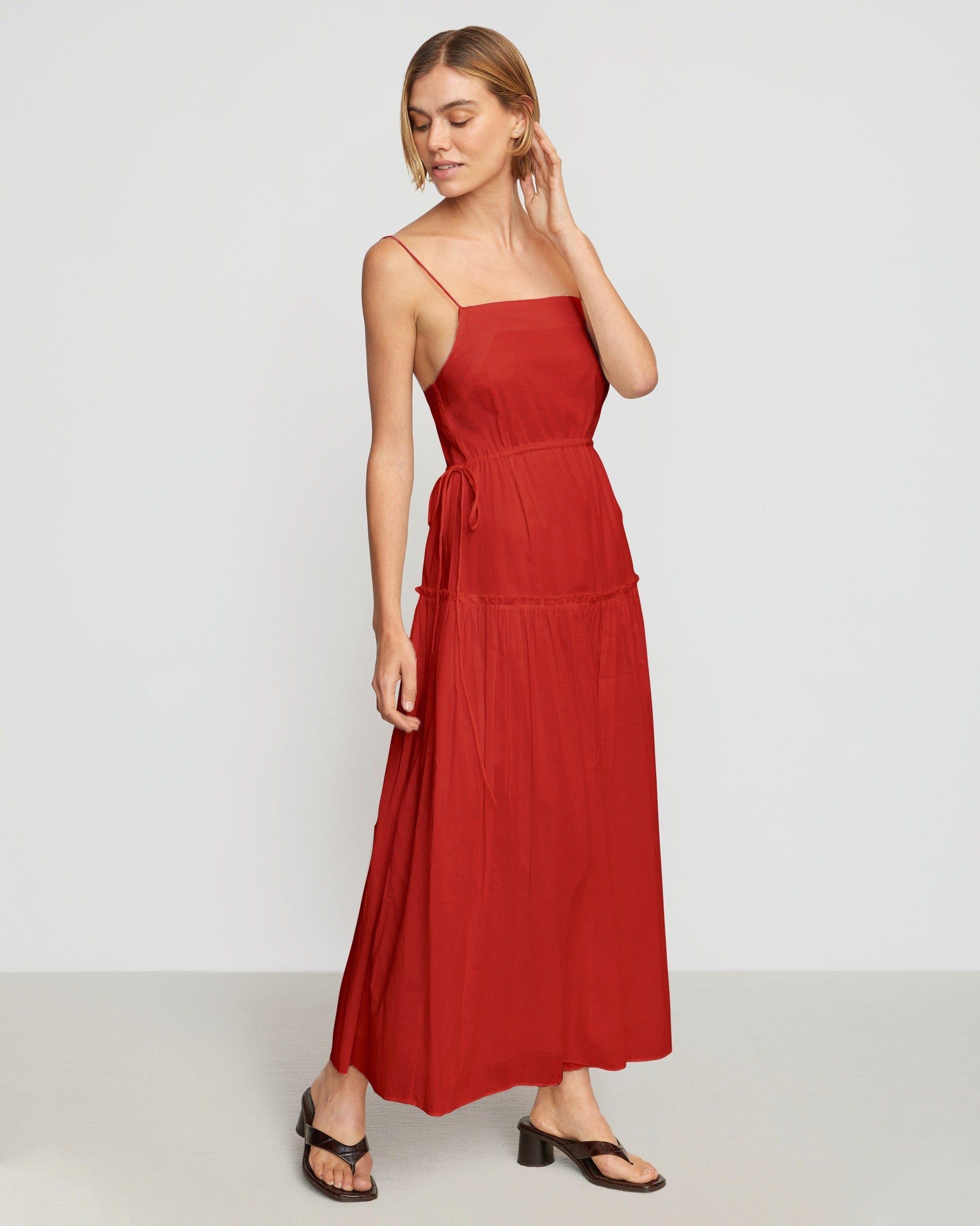 Dalia Tie-Waist Tiered Dress Product Image