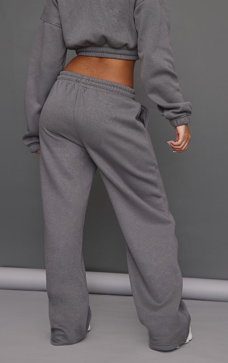 Petite Steel Blue Wide Leg Seam Detailed Sweatpants Product Image