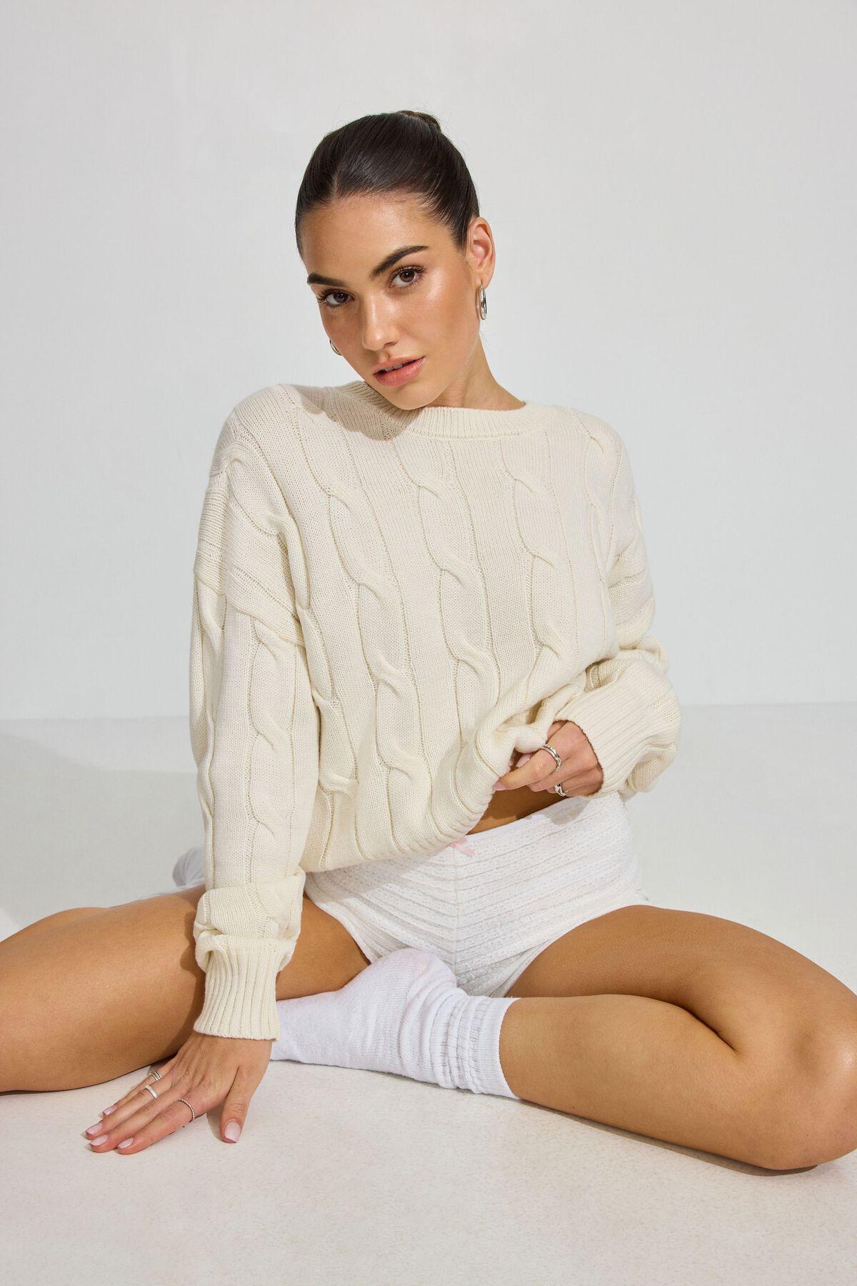 Oversized Cable Sweater Product Image