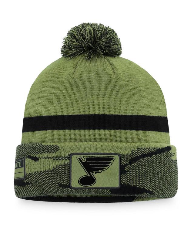 Mens Camo St. Louis Blues Military-Inspired Appreciation Cuffed Knit Hat with Pom Product Image