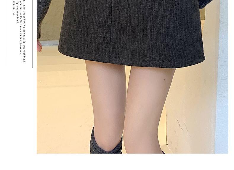 High Rise Plain Mini A-Line Skirt Product Image