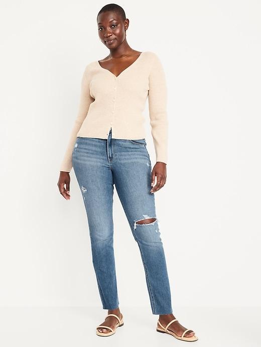 High-Waisted Wow Straight Ankle Jeans product image