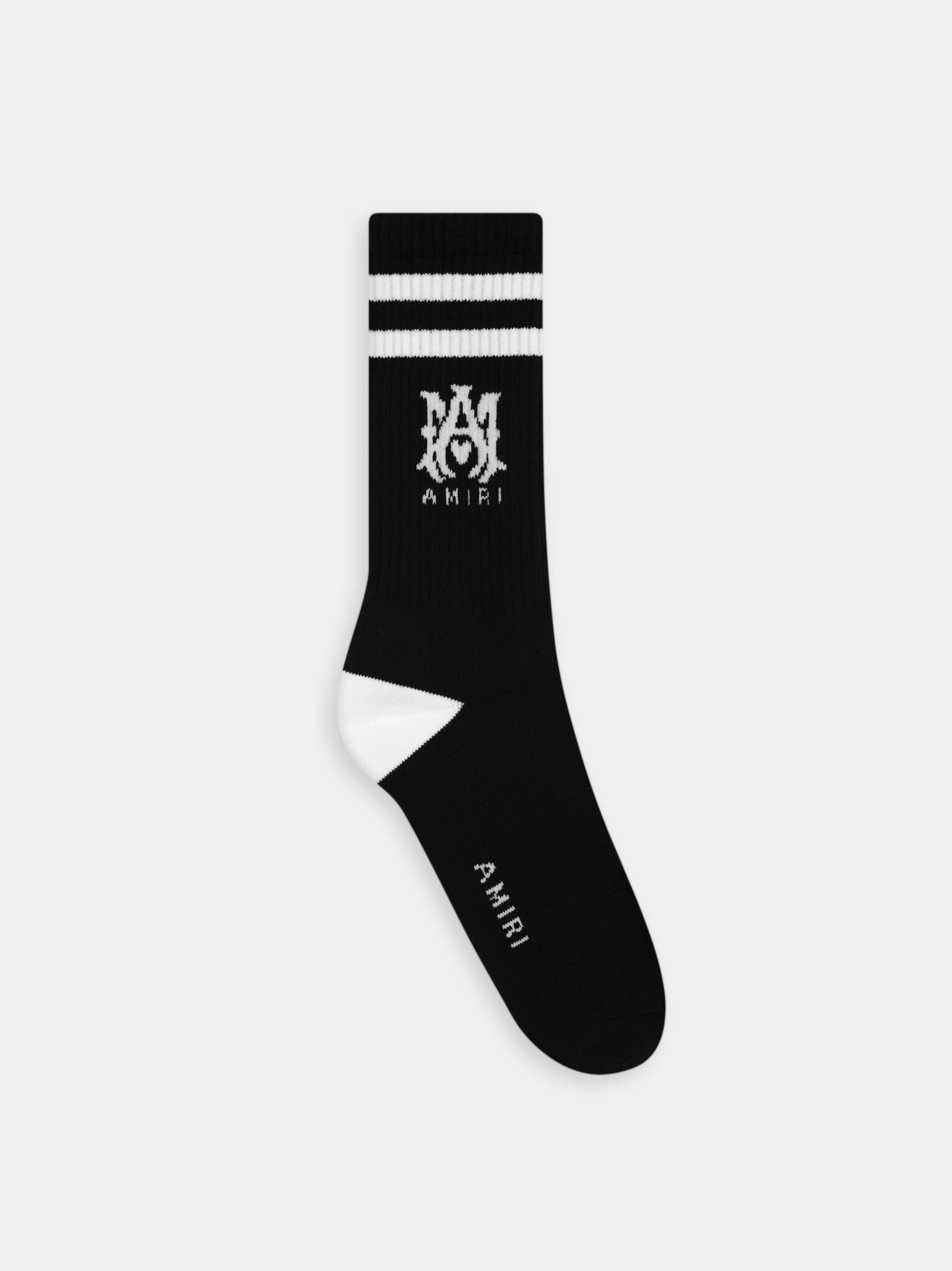 MA CORE LOGO SOCKS - Black White Male Product Image