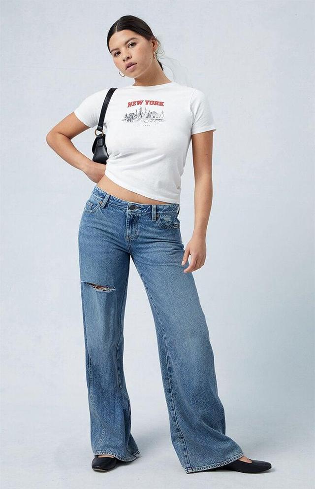 Women's Low Rise Baggy Jeans - Product Image