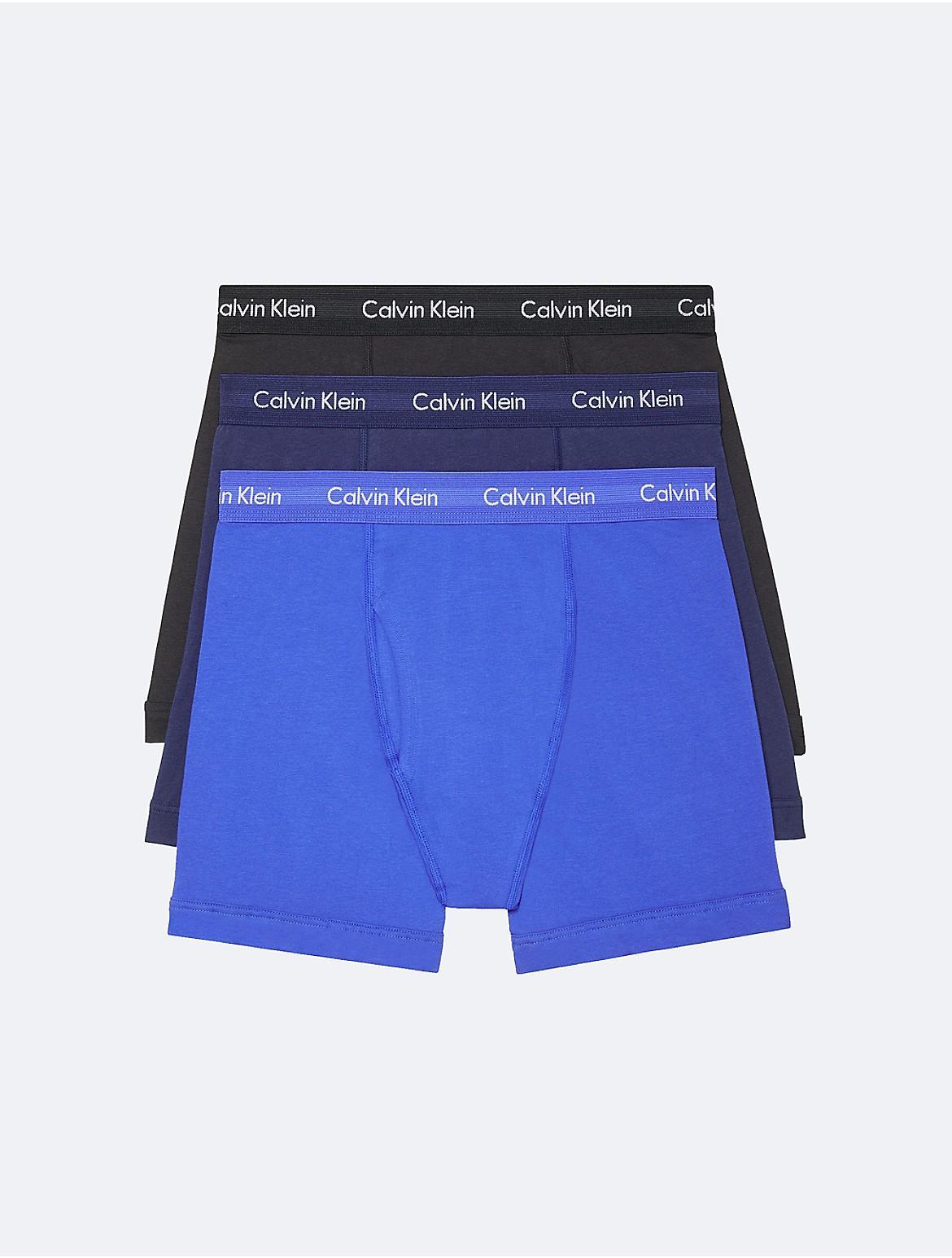 Calvin Klein Underwear Cotton Stretch 3-Pack Boxer Brief (Spellbound/White/Blue Atoll) Men's Underwear Product Image