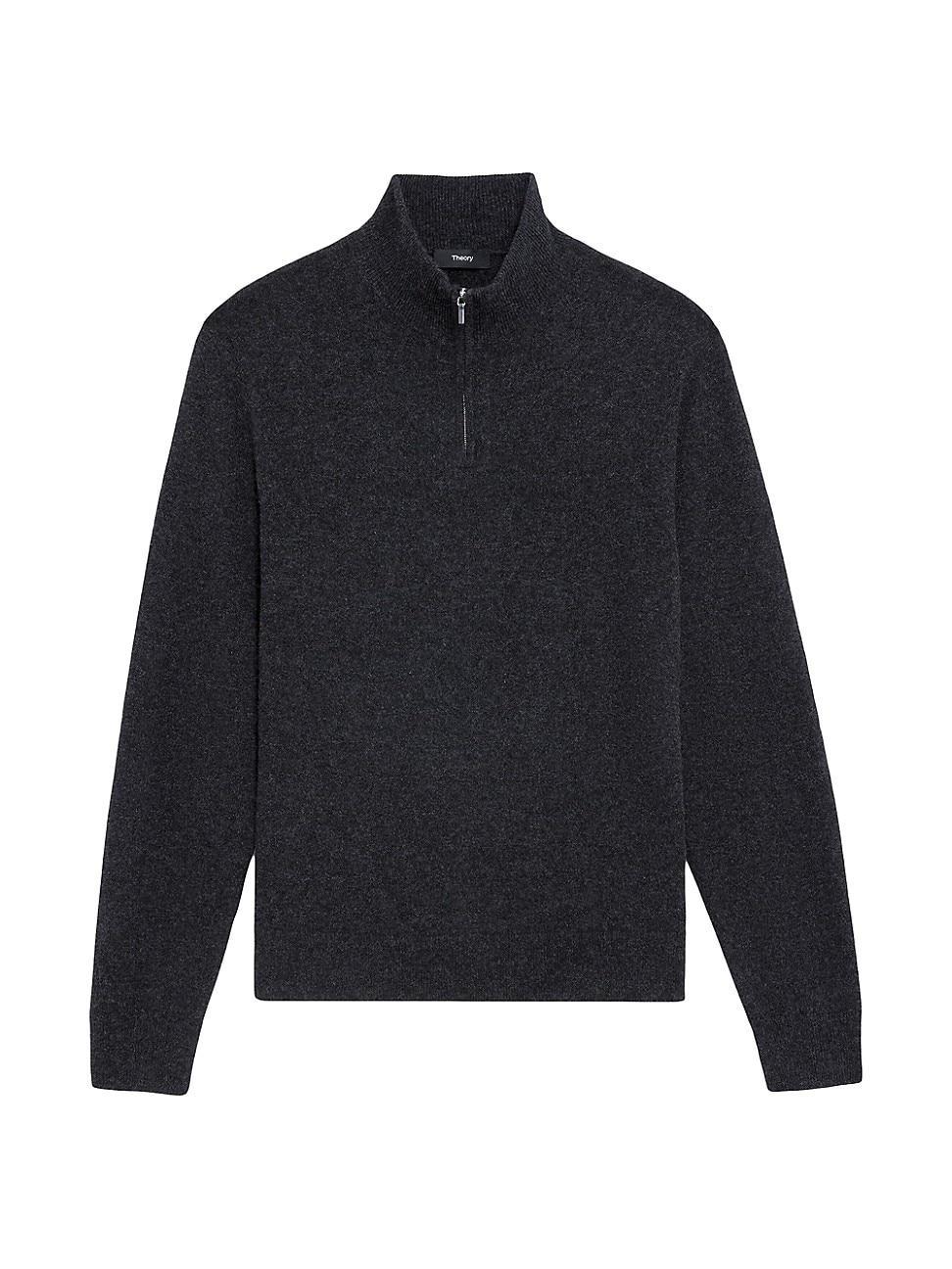 Theory Hilles Quarter-Zip Sweater in Cashmere  male Product Image