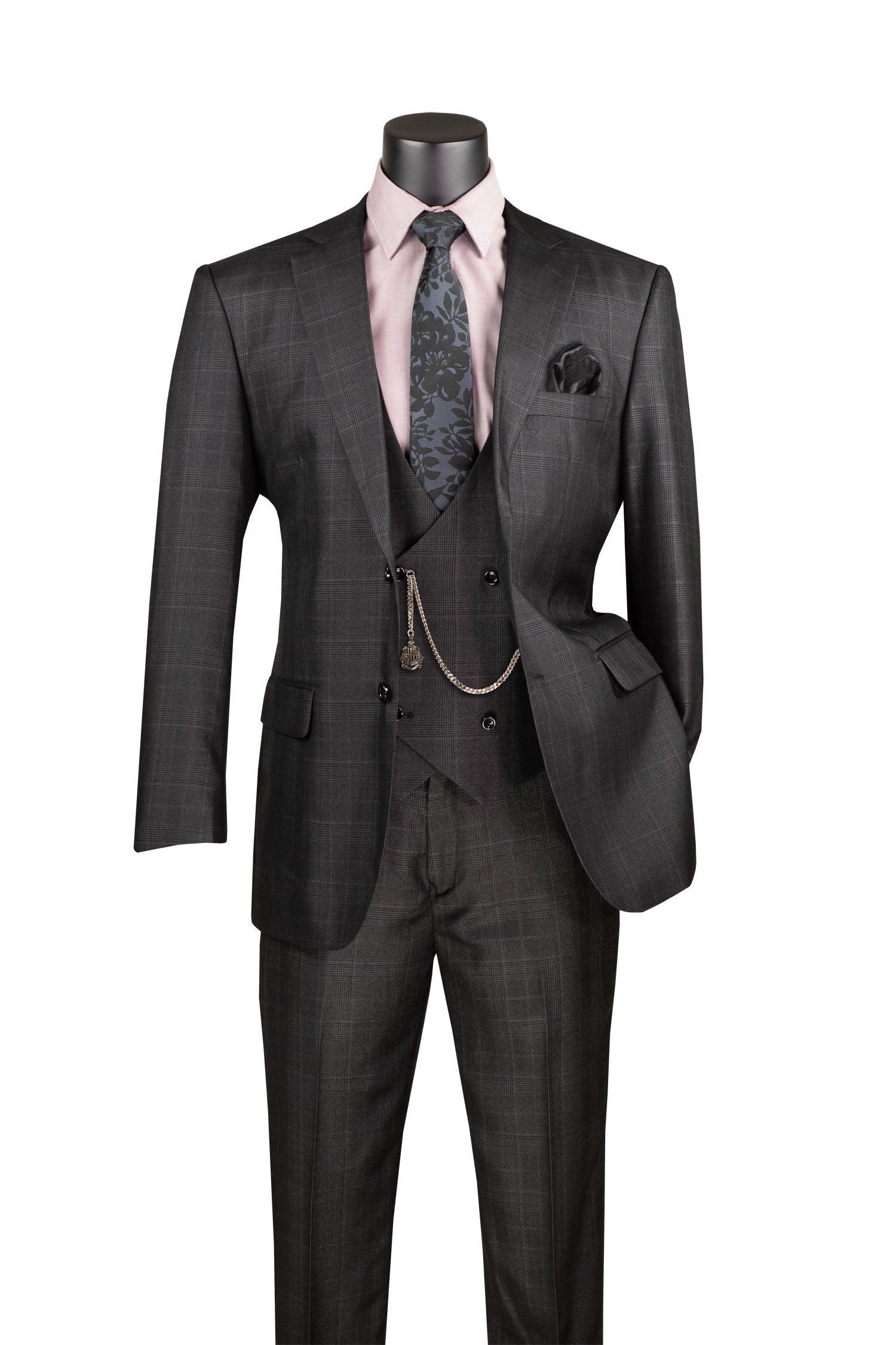 Renaissance Collection - Regular Fit 3 Piece Suit Black Product Image