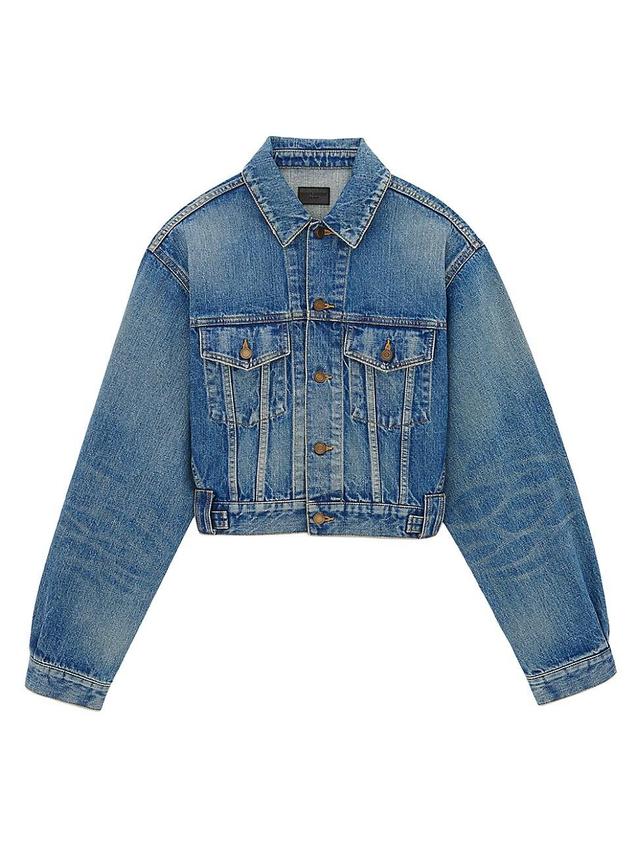 Womens 80s Jacket In Vintage Denim Product Image