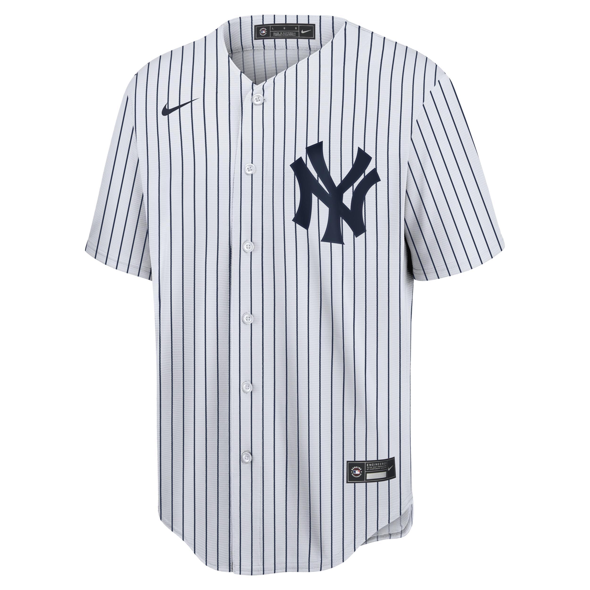 Nike Mens Giancarlo Stanton New York Yankees Official Player Replica Jersey - White/Navy Product Image