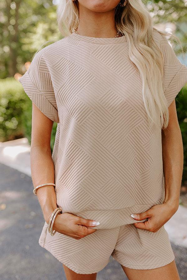 Coffee And Chit Chat Shift Top in Warm Taupe Product Image