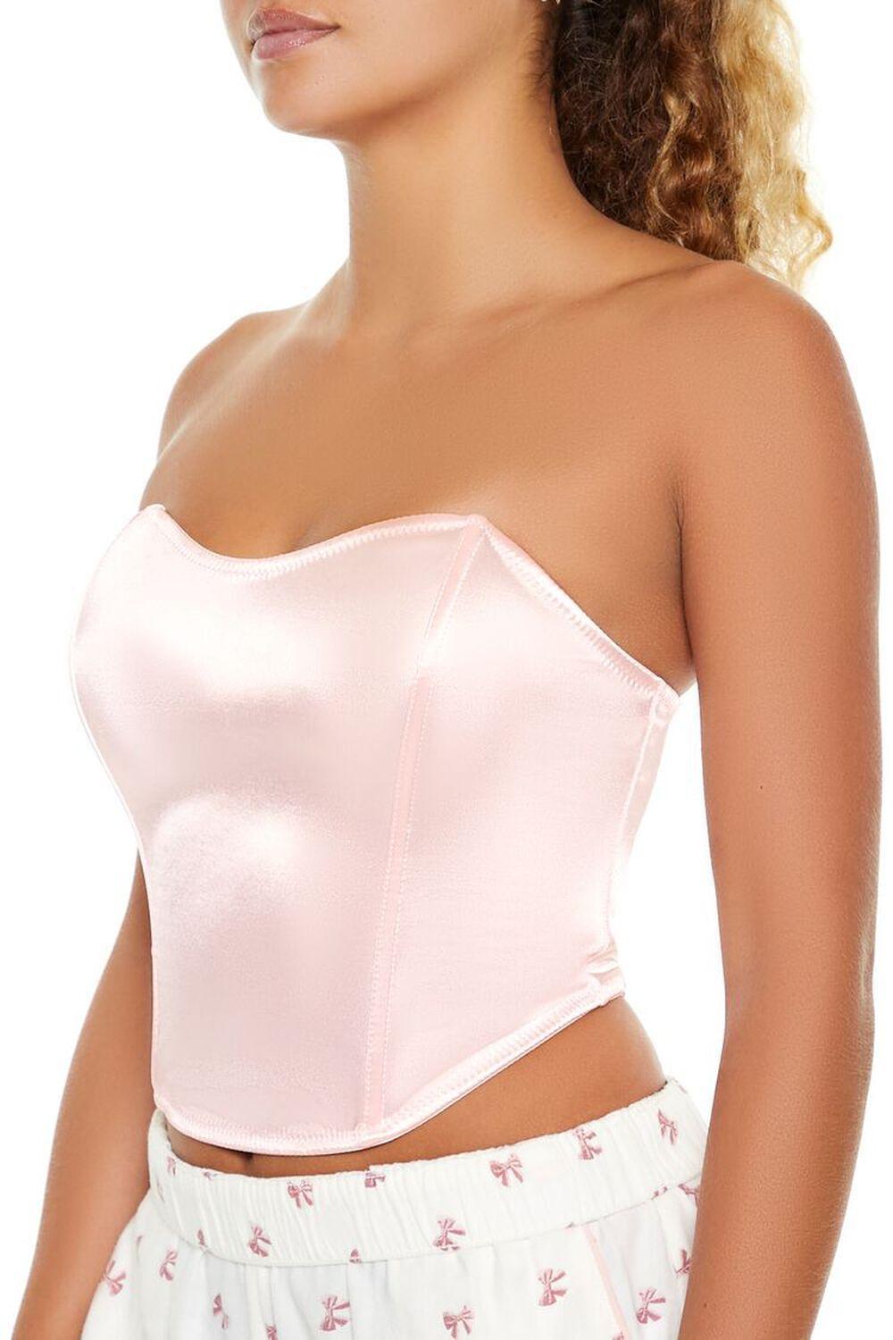 Satin Lingerie Corset Tube Top | Forever 21 Product Image