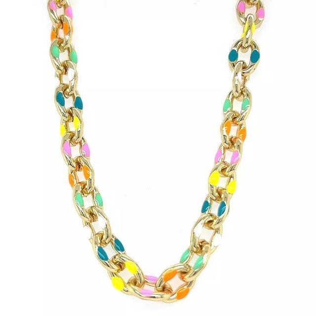 Juvell 18k Gold Plated Multi-Color Accent Necklace, Womens, Multicolor Product Image