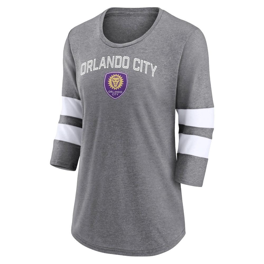 MLS Orlando City SC Womens 3/4 Sleeve Triblend Goal Oriented T-Shirt Product Image