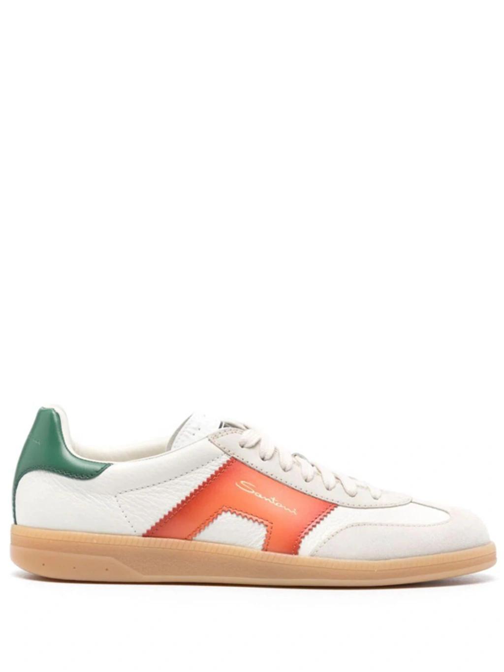 SANTONI Sneakers In White Product Image