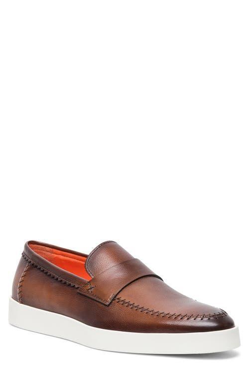 Mens Dowdy Burnished Leather Loafers Product Image