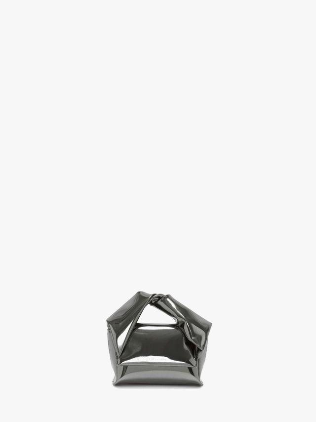 SMALL TWISTER - METALLIC TOP HANDLE BAG in silver | JW Anderson US  Product Image