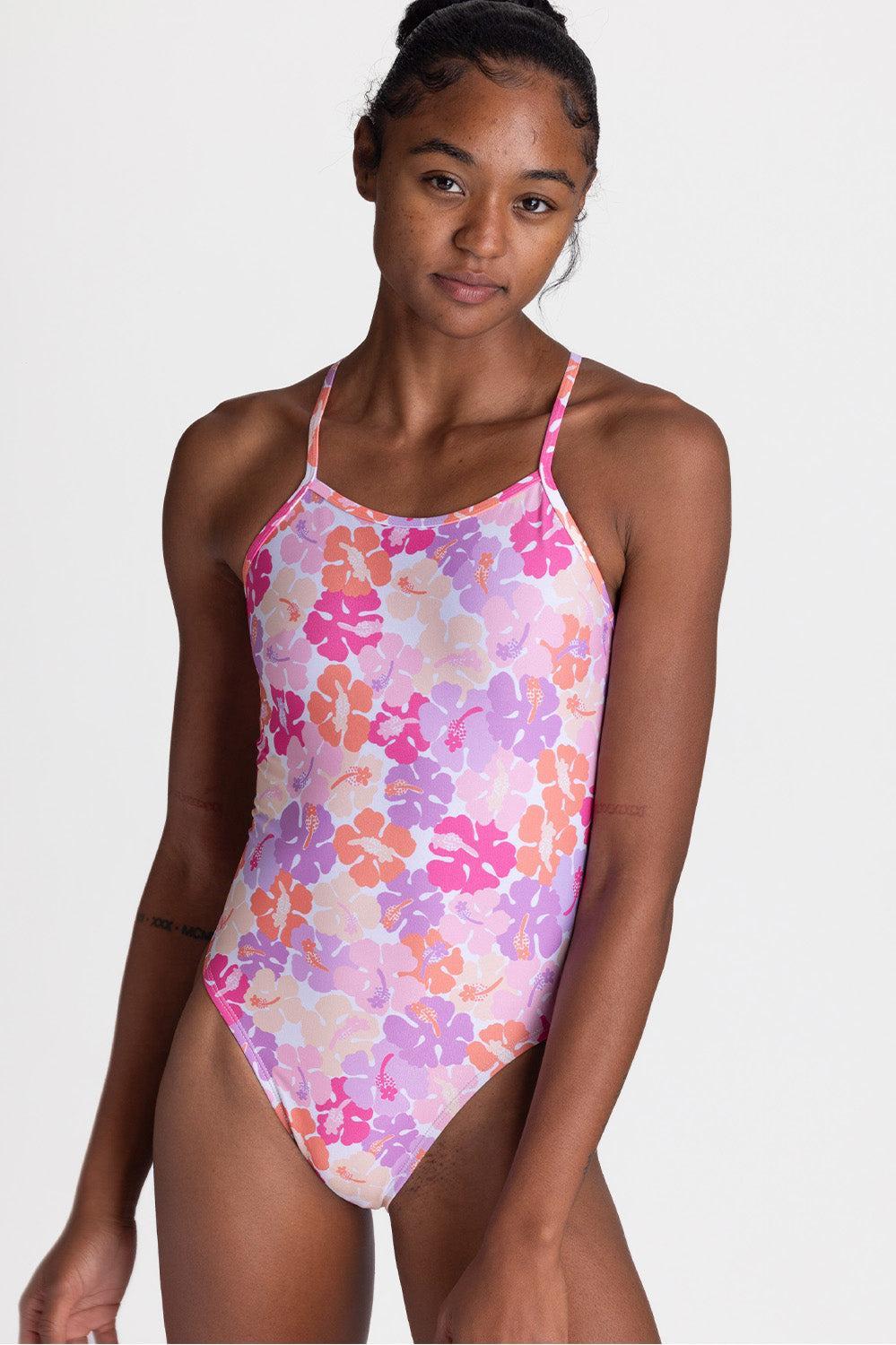 Brandon 2 Swim Onesie - Happy Hibiscus Female Product Image