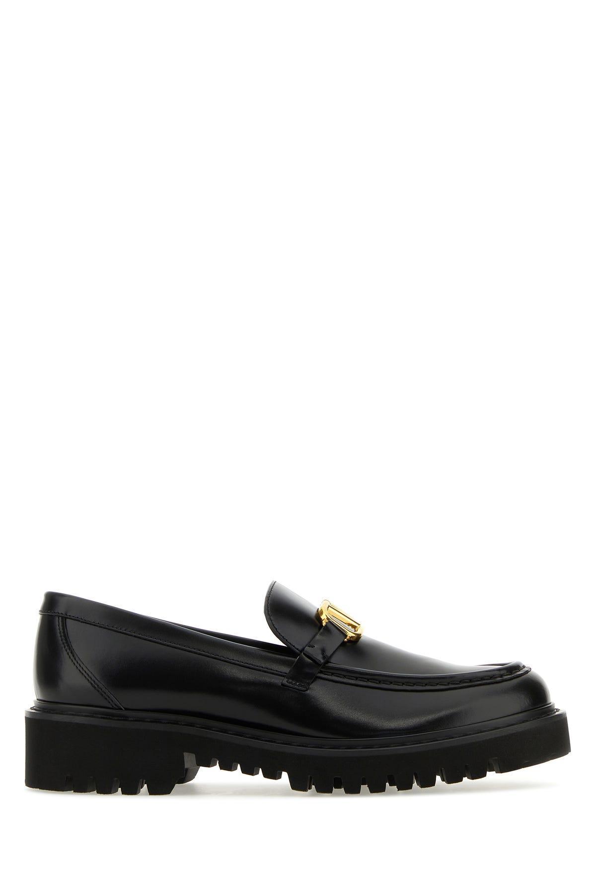 Black Leather Vlogo Loafers Product Image