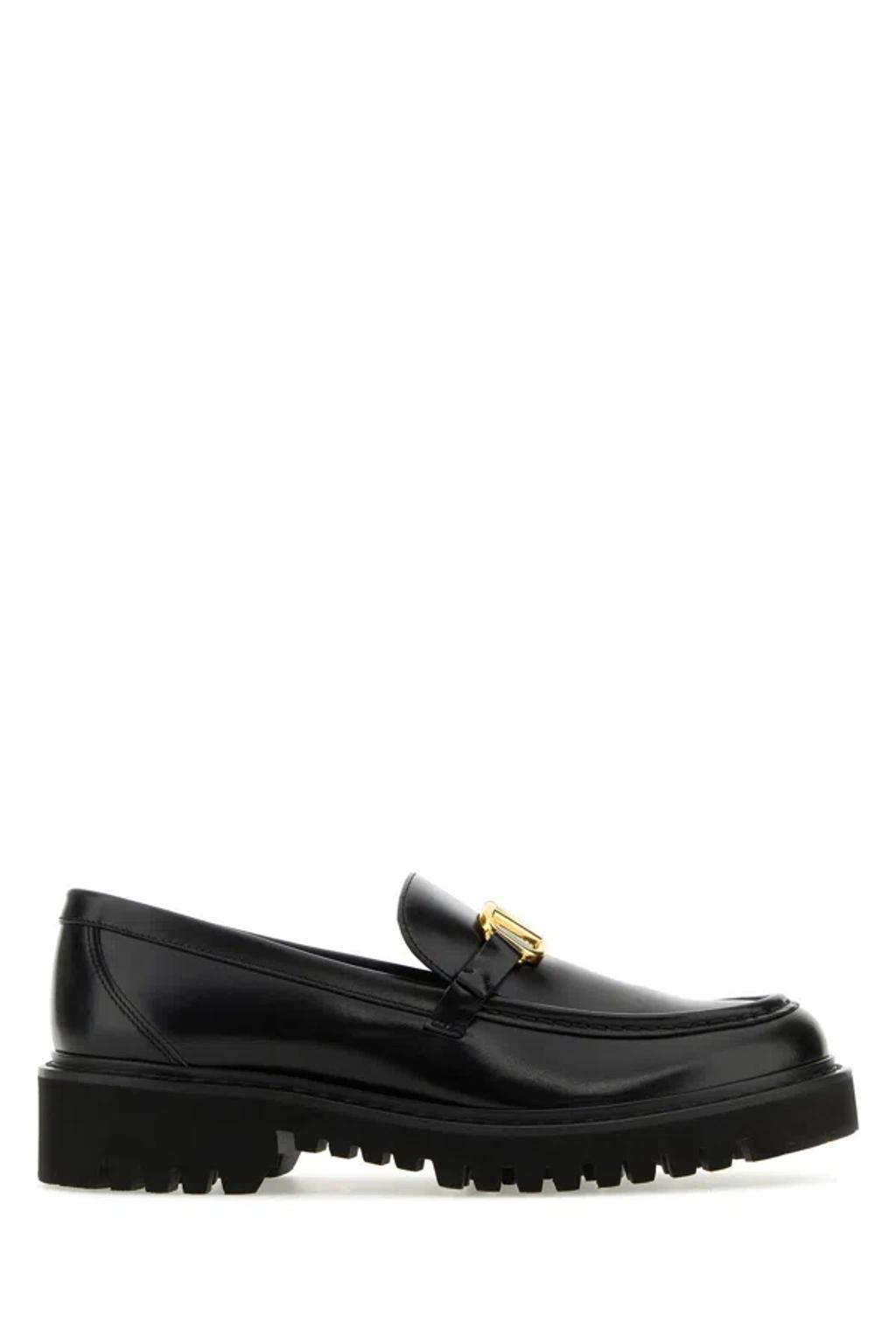 Black Leather Vlogo Loafers Product Image