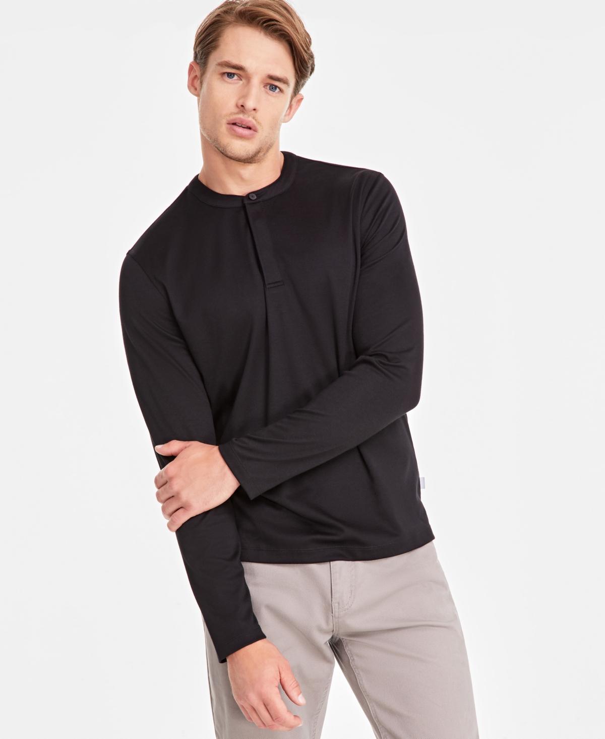 Alfani Mens Alfatech Solid Henley, Created for Macys Product Image