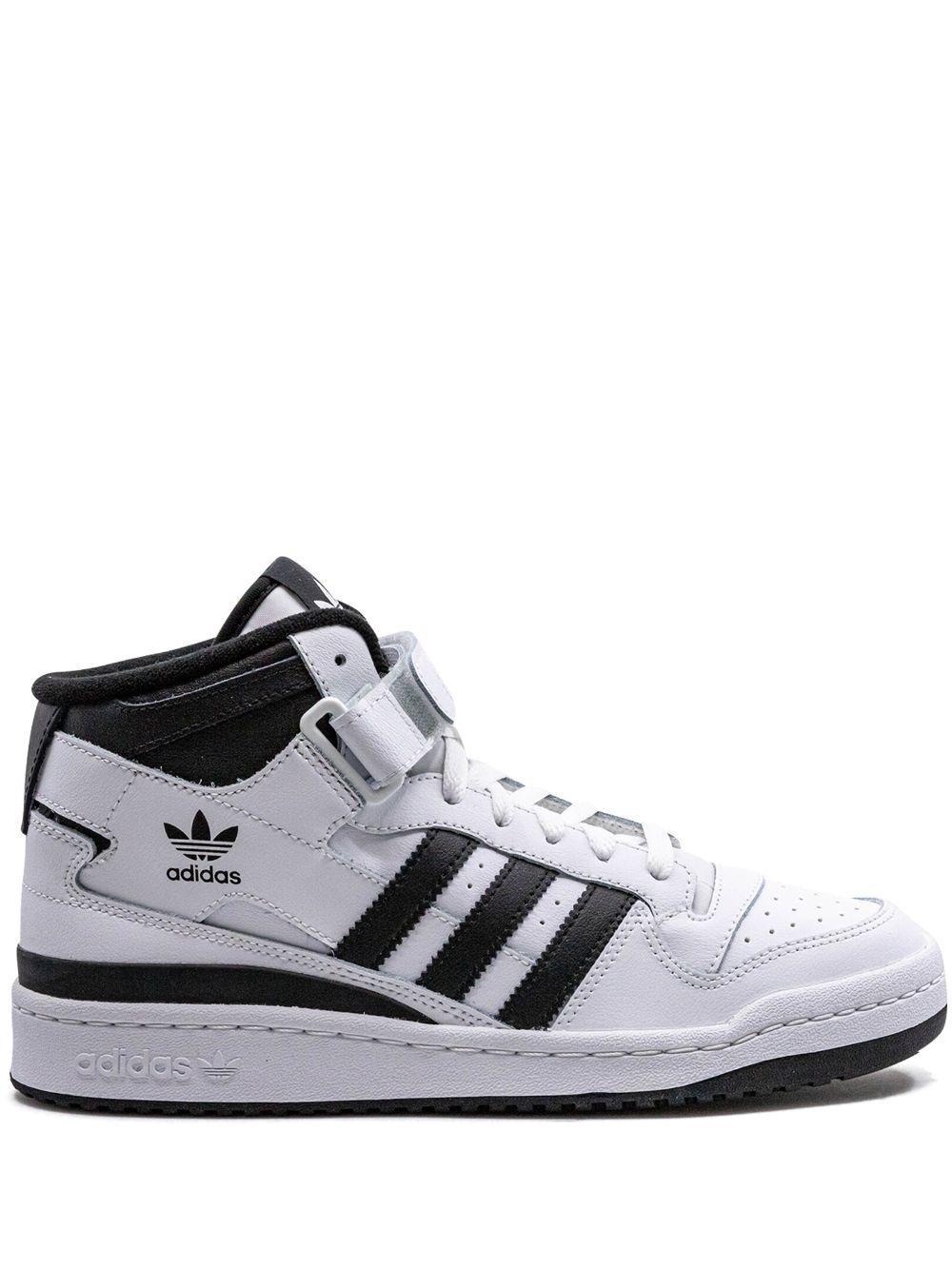 ADIDAS ORIGINALS Forum Mid Sneakers In White And Black In Weiss Product Image