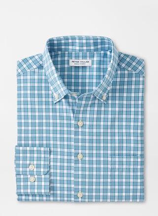 Peter Millar Mens Murphys Performance Poplin Sport Shirt | Color: White | Size: S Product Image