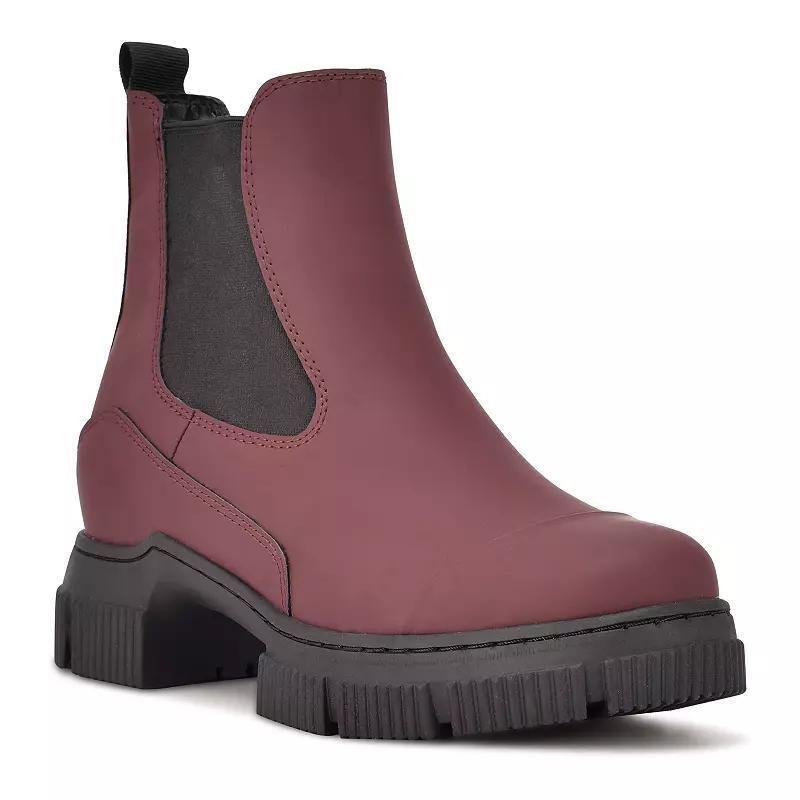 Nine West Iola Womens Chelsea Boots Dark Red Product Image